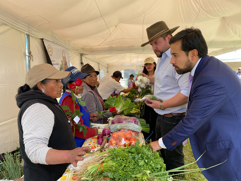 Más de 60 productores participan en la Feria Agropecuaria y Artesanal San Juan de Pastocalle