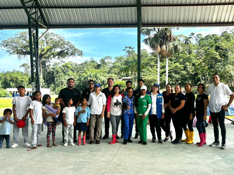 MSP y OPS movilizan brigadas médicas hasta la comunidad amazónica Shikulin en Pastaza