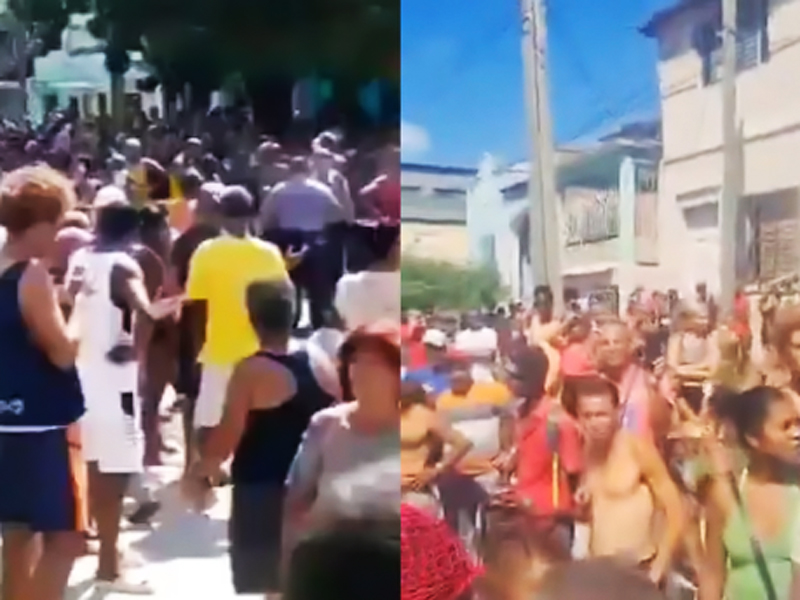 Multitudinarias protestas en las calles de Cuba contra los apagones y la falta de alimentos