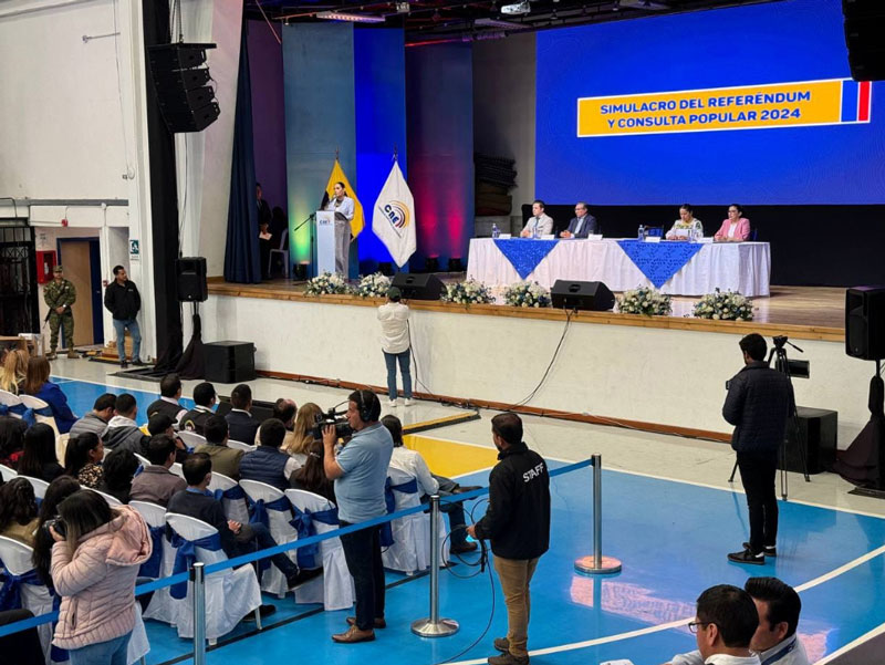 CNE realizó Simulacro Nacional del Referéndum y Consulta Popular 2024