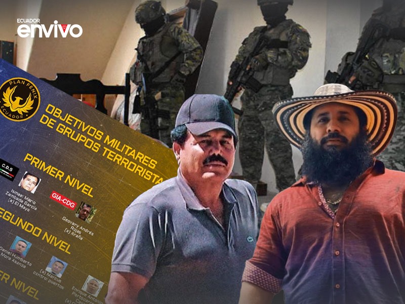 Rostros de los objetivos militares terroristas de Ecuador