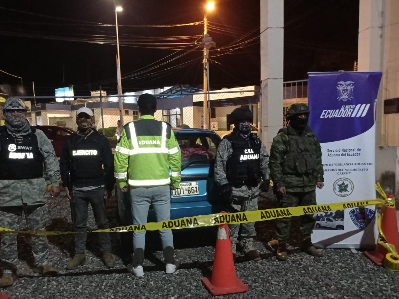 Operación conjunta lleva al decomiso de sustancia ilegal en Tulcán