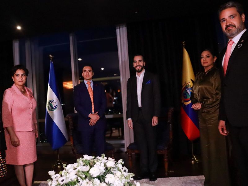 Noboa y Bukele hablan de fortalecer relación entre Ecuador y El Salvador