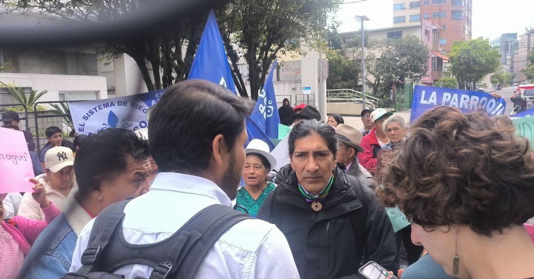 Comunidades del Azuay  reclaman en la CC por incumplimiento de la Consulta Popular en Quimsacocha