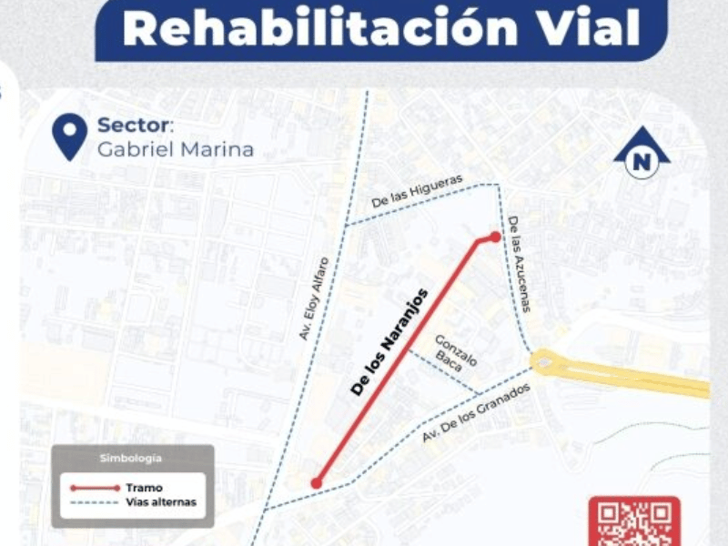 Inician trabajos de rehabilitación en la calle De los Naranjos en Quito