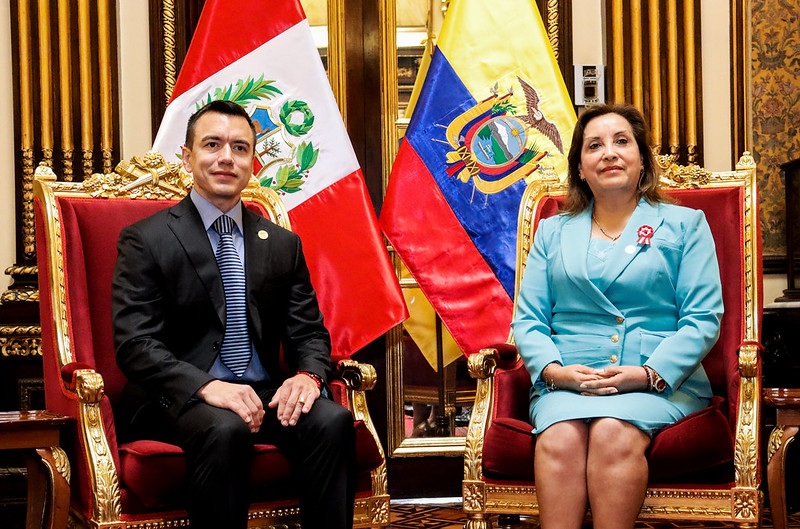 Presidente Daniel Noboa cumple actividades bilaterales en Perú