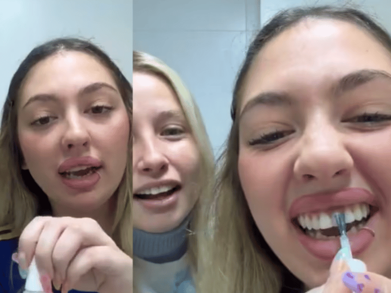 Se viraliza peligroso reto de TikTok: pintarse los dientes con esmalte de uñas