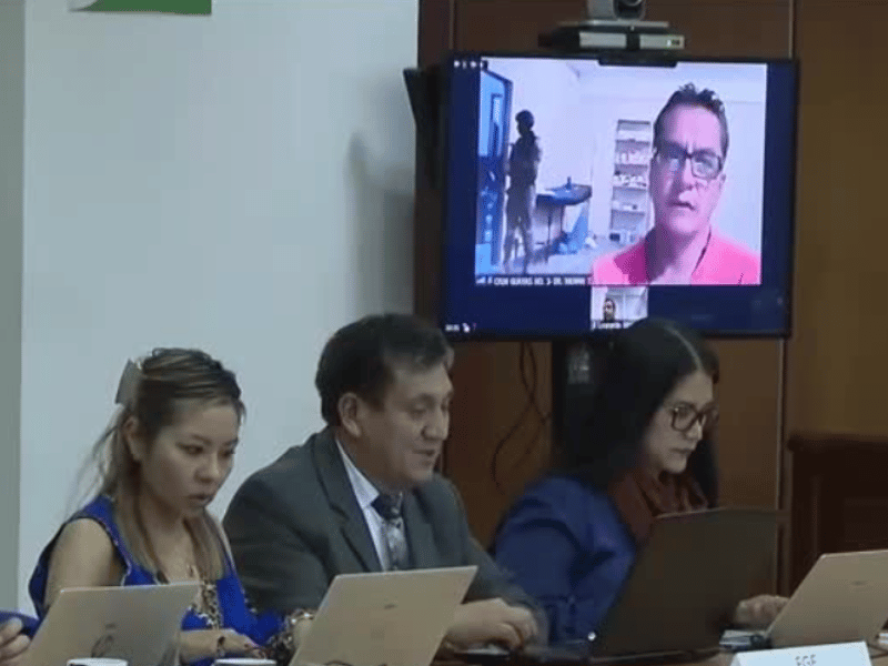 Wilman Terán se declara en rebeldía y abandona audiencia judicial