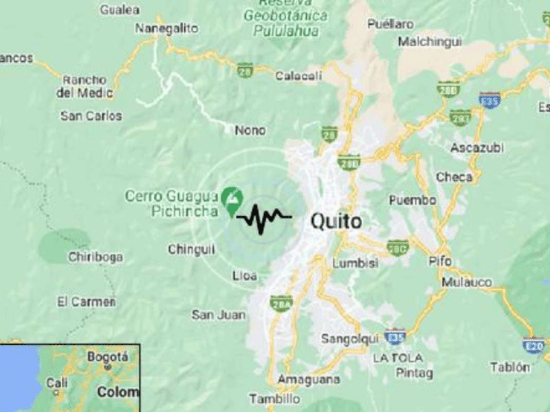 Sismo de magnitud 2,1 en Quito