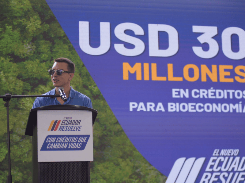 Gobierno entrega USD 30 millones para créditos de bioeconomía