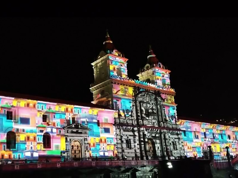 Festival de mapping ‘Quito Luz de América’ iluminará el Centro Histórico