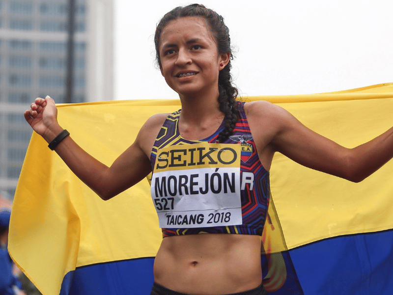 Medallista Glenda Morejón contrajo matrimonio con Marlon Pesantez