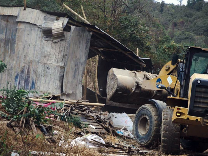 Desalojan recicladora ilegal en el Área Nacional de Recreación Samanes