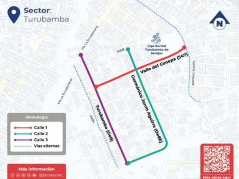 Arrancó la rehabilitación vial de 1.5 km en Turubamba de Monjas