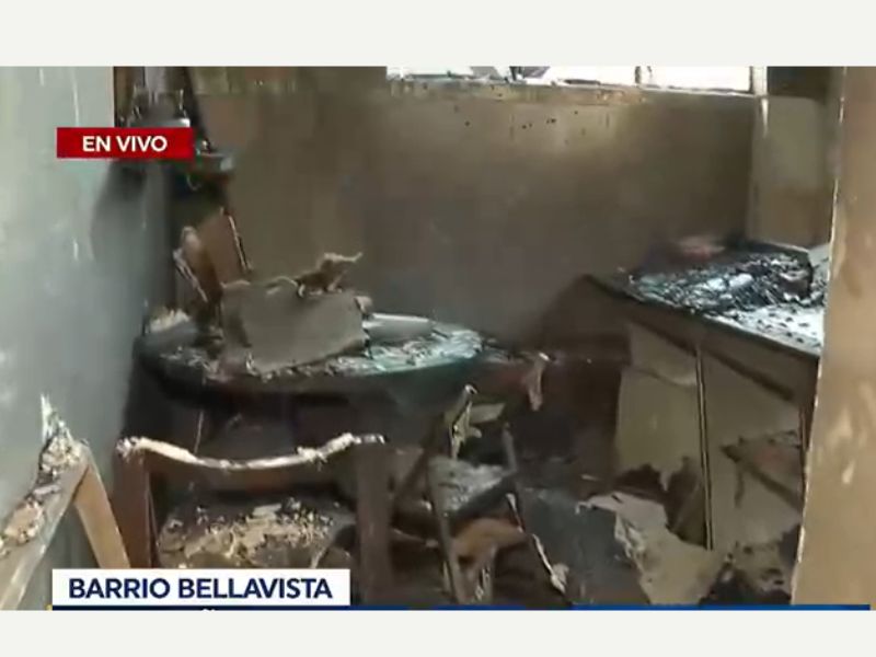 Barrio Bellavista, uno de los sectores más afectados por las llamas 