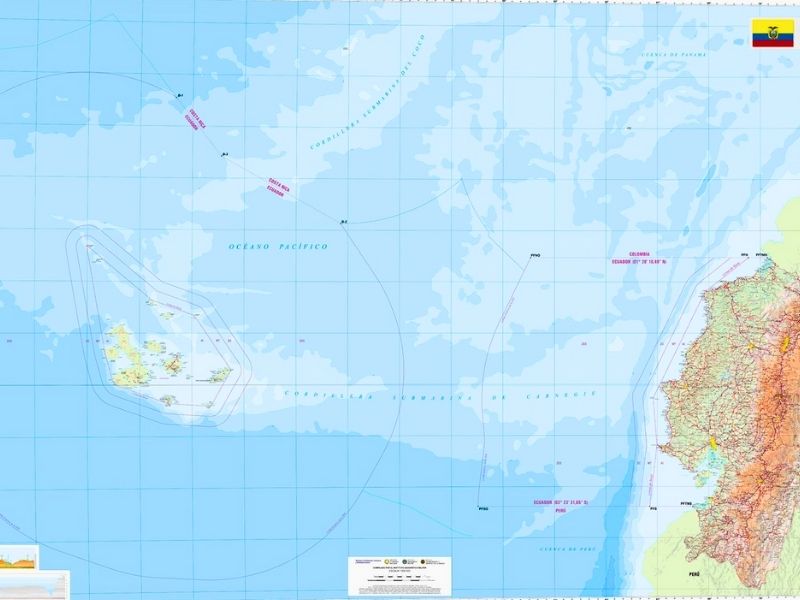 Ecuador cuenta con nuevos mapas oficiales que incluyen límites marítimos con Costa Rica