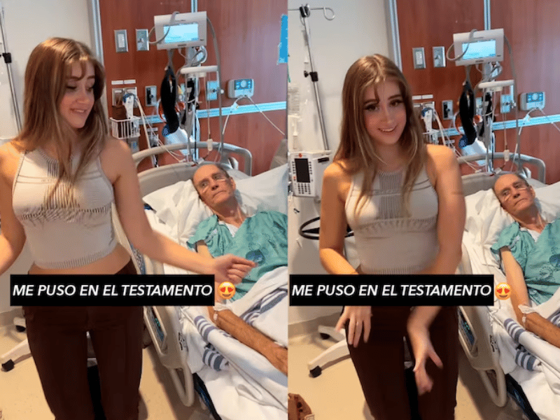 ‘Me puso en el testamento’: modelo de indignó por bailar junto a la cama de hospital de su novio de 85 años