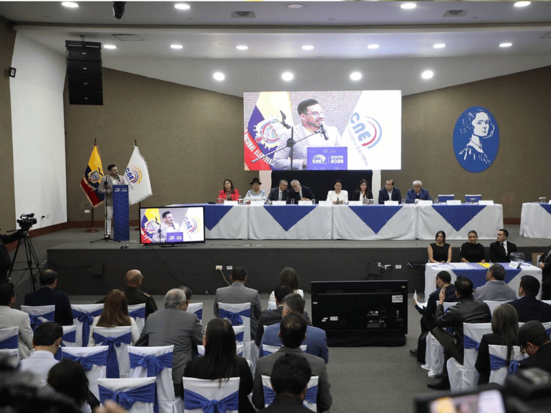 El CNE define el orden de intervención para el debate presidencial del 19 de enero