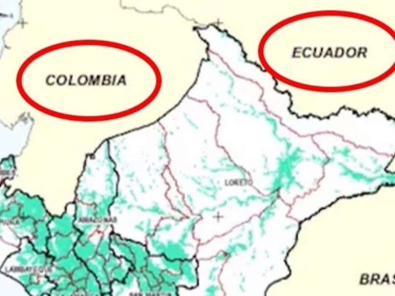 ¡Error geográfico! Ministerio de Perú confunde territorios de Ecuador y Colombia en mapa agrícola