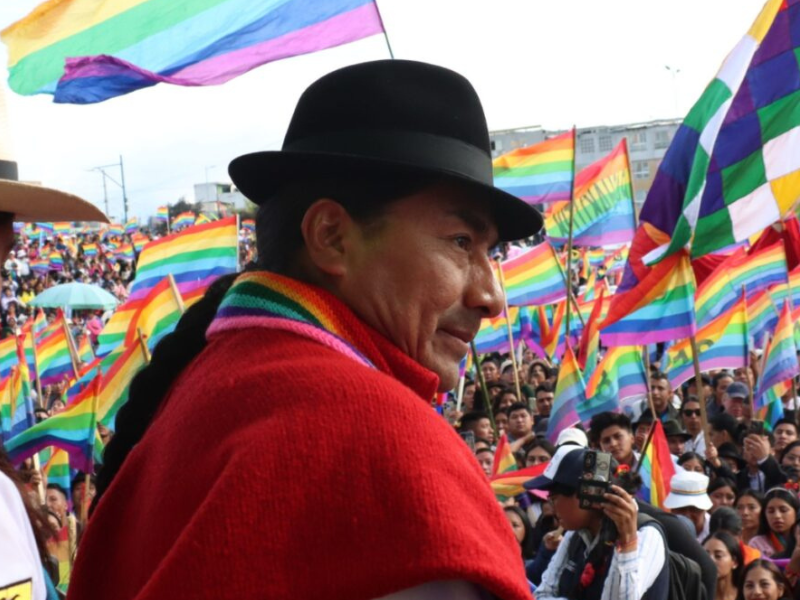 Leonidas Iza en la cuerda floja: bases indígenas lo desconocen tras apoyar al correísmo y no reconocer triunfo de Noboa