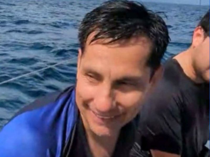 Jefferson Pérez cayó al mar durante una travesía en velero y fue rescatado a tiempo