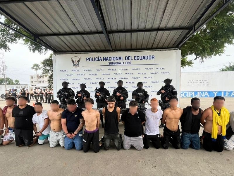 Desarticulan en Machala banda criminal dedicada a extorsión y secuestro con amenazas y ataques explosivos