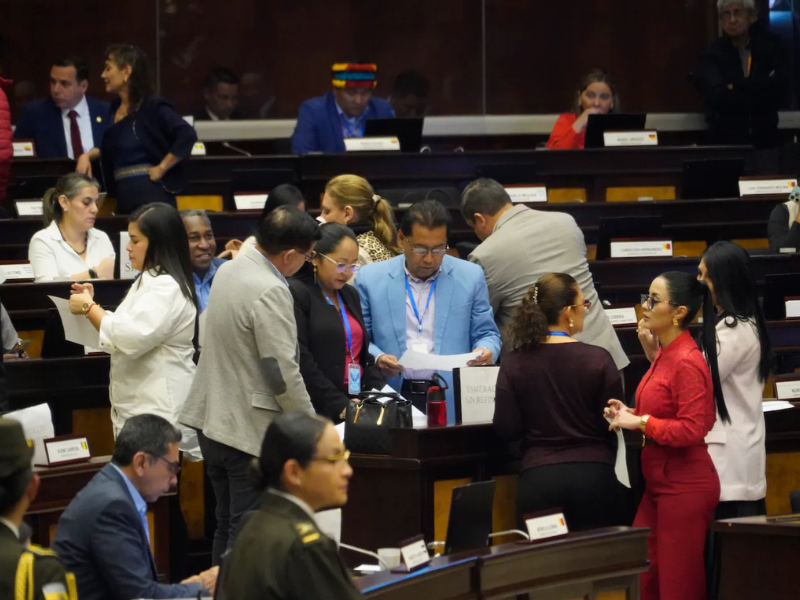 Fuerzas políticas en la Asamblea Nacional definen postura frente a consulta popular propuesta por el presidente Noboa