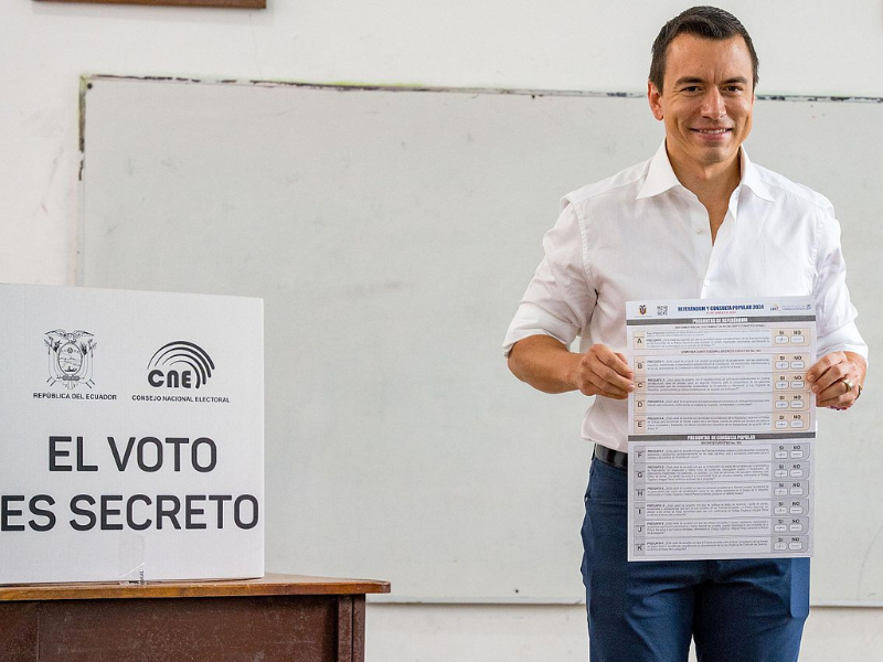 Daniel Noboa promueve segunda consulta popular con enfoque en seguridad y control judicial