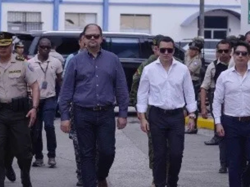 Daniel Noboa ratifica protesta contra la Corte Constitucional por leyes antiterrorismo