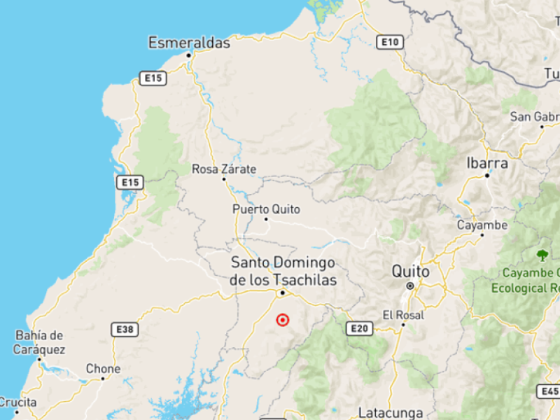 Sismo de magnitud 3.5 sacude Santo Domingo de los Tsáchilas
