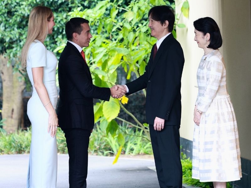 Noboa cierra visita a Japón con audiencia privada junto a los príncipes herederos
