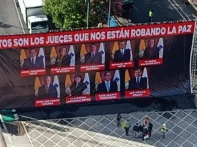 Gobierno niega vinculación con financiamiento de vallas contra jueces constitucionales